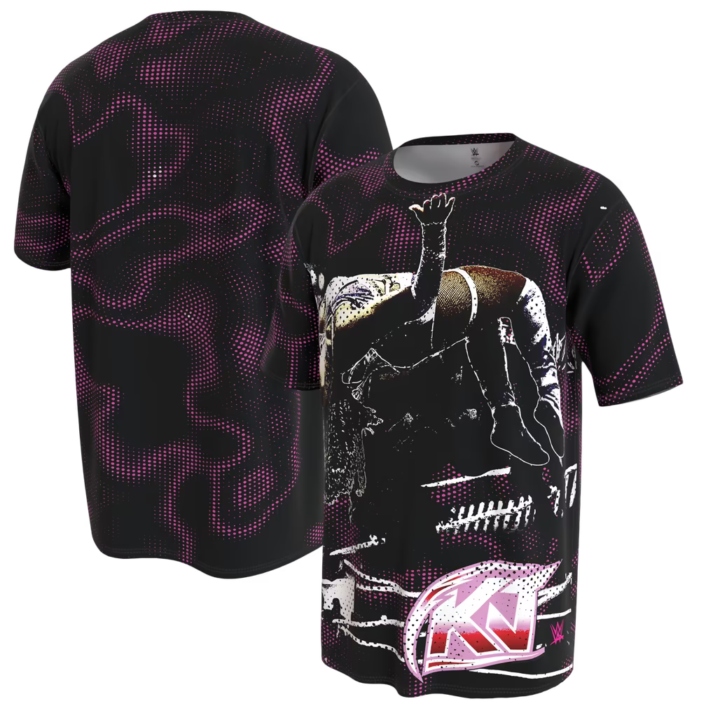 Kelani Jordan WWE T-Shirt – ProSphere Graphic Design – Black (USA Sourced)