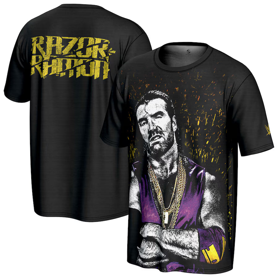 Razor Ramon WWE ProSphere Graphic T-Shirt – Black (USA Stock) - UKASSNI