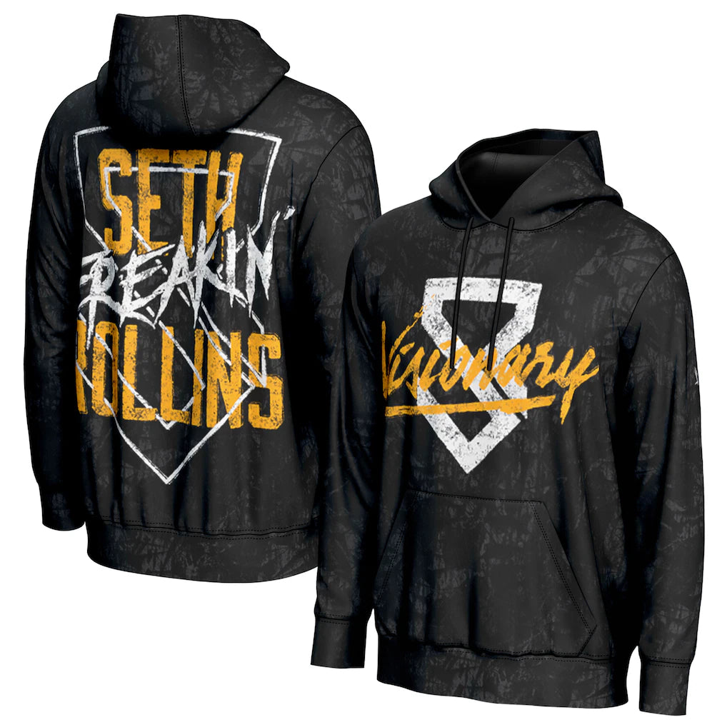 Seth Rollins WWE ProSphere Visionary Hoodie – Black (USA Stock) - UKASSNI