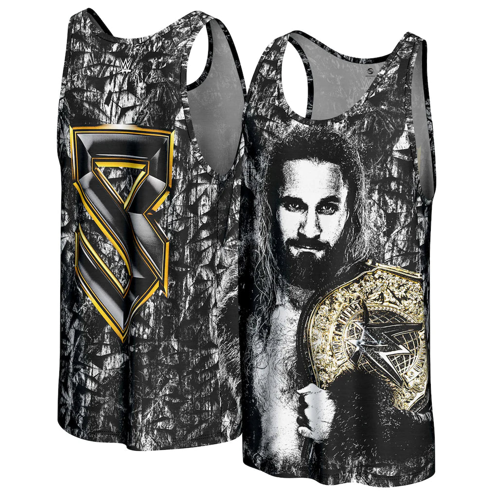 Seth Rollins WWE ProSphere World Heavyweight Champion Tank Top – Black (USA Stock) - UKASSNI