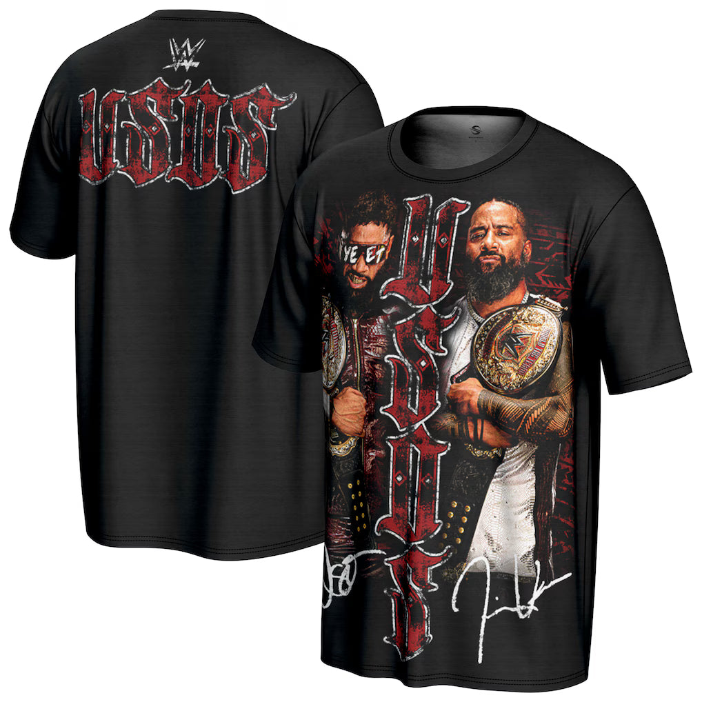 The Usos WWE ProSphere Tag Team Champions T-Shirt - Black (USA Stock) - UKASSNI