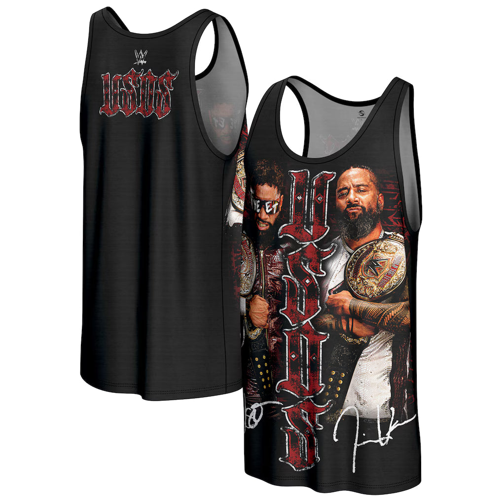 The Usos WWE ProSphere Tag Team Champions Tank Top - Black (USA Stock) - UKASSNI
