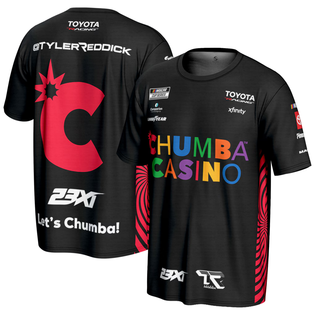 Tyler Reddick Chumba Casino T-Shirt – NASCAR ProSphere Racing – Black (USA Sourced) by Prosphere