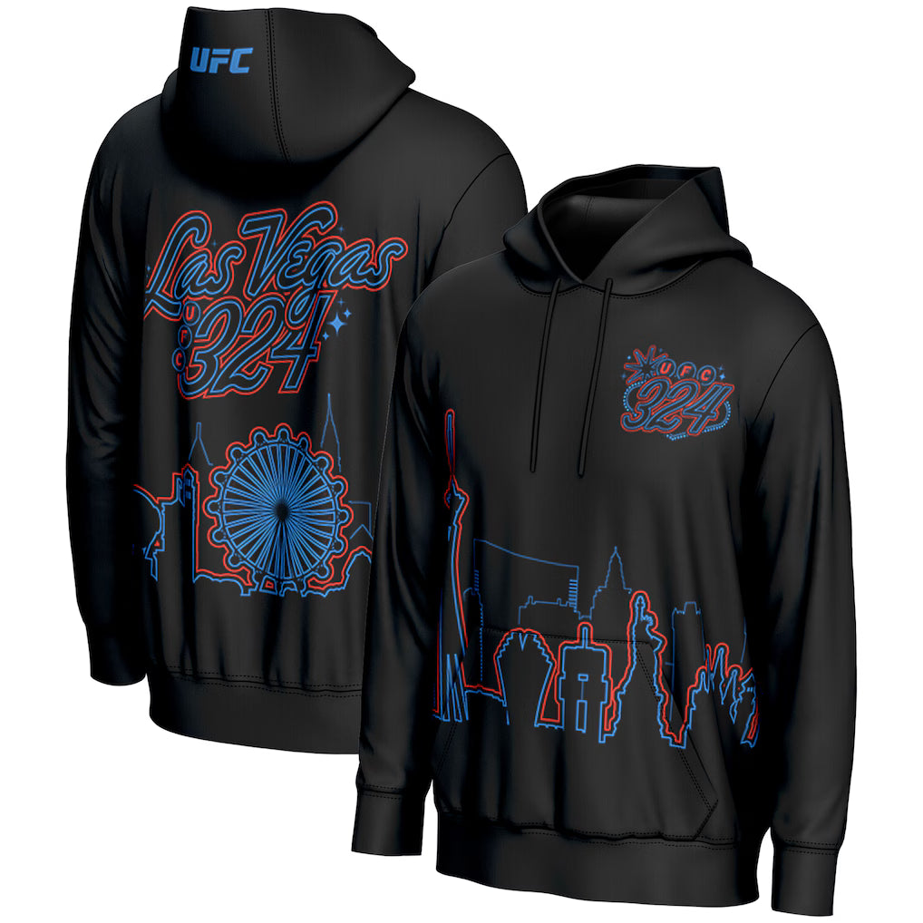 UFC ProSphere 324 Las Vegas Skyline Hoodie - Black (USA Stock)