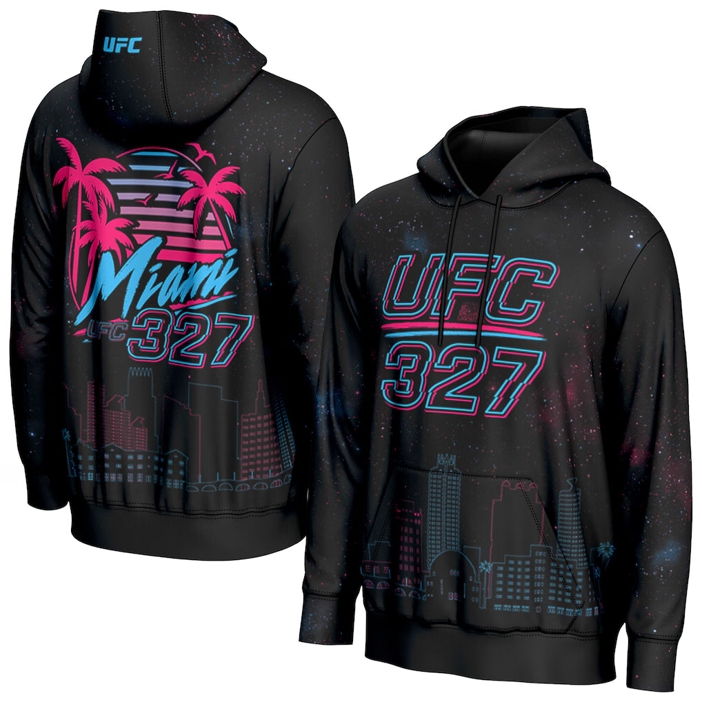 UFC ProSphere 327 Miami Skyline Hoodie - Black (USA Stock)