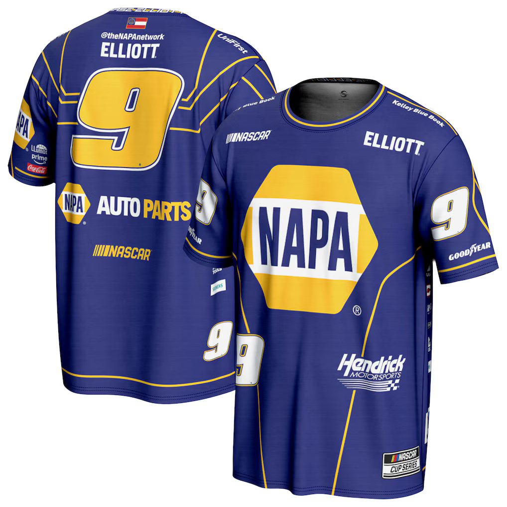 Chase Elliott NASCAR ProSphere All Over Print T-Shirt – Blue (USA Stock) - UKASSNI