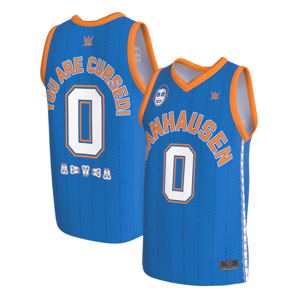 Danhausen WWE Basketball Jersey – ProSphere You Are Cursed – Blue (USA Sourced)
