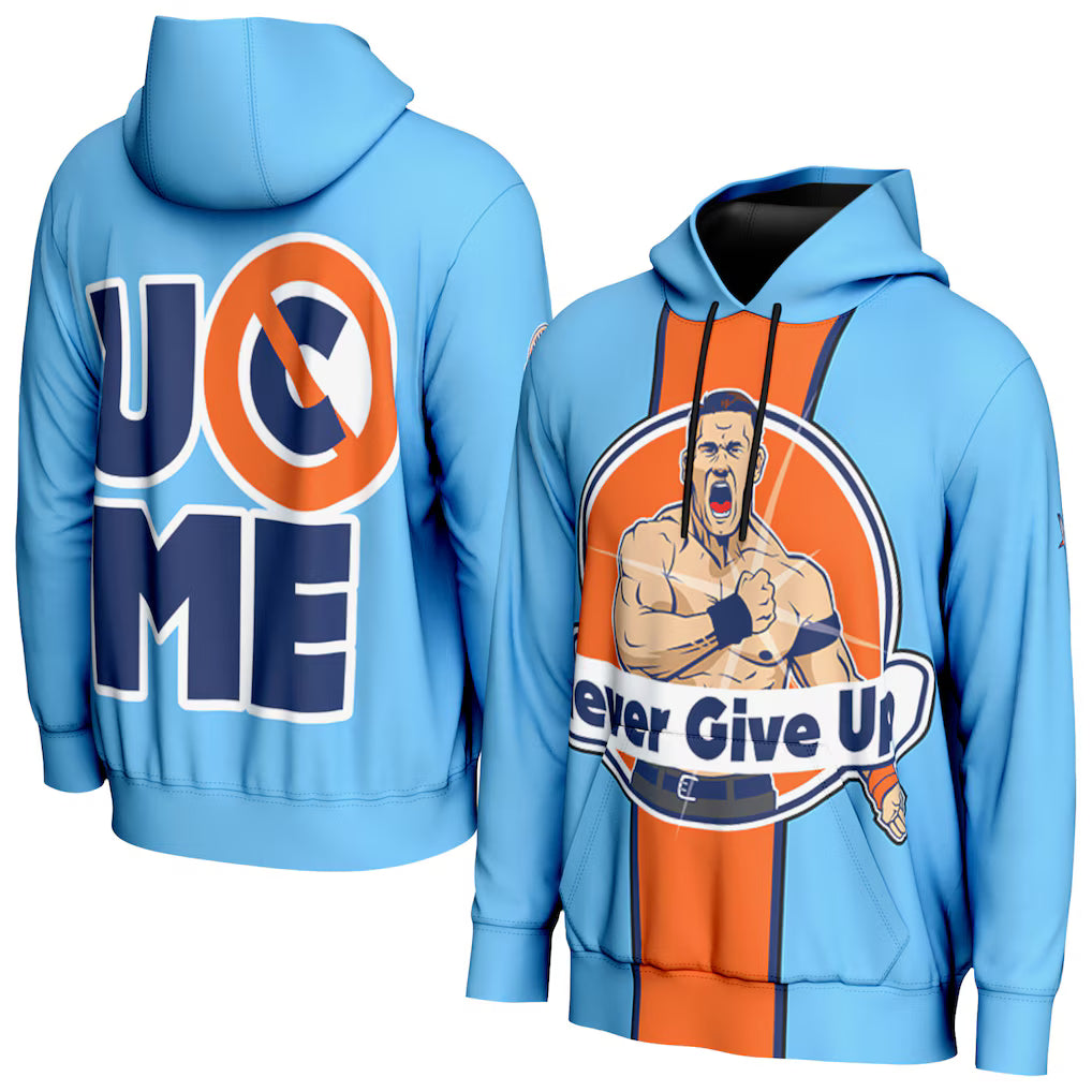 John Cena WWE ProSphere Retro Hoodie – Blue (USA Stock) - UKASSNI