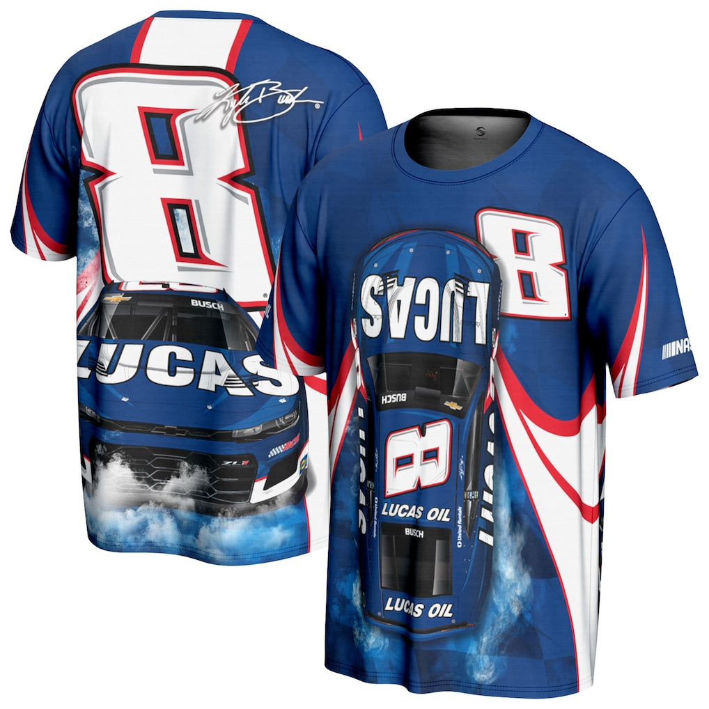 Kyle Busch NASCAR ProSphere All Over Print T-Shirt – Blue (USA Stock) - UKASSNI