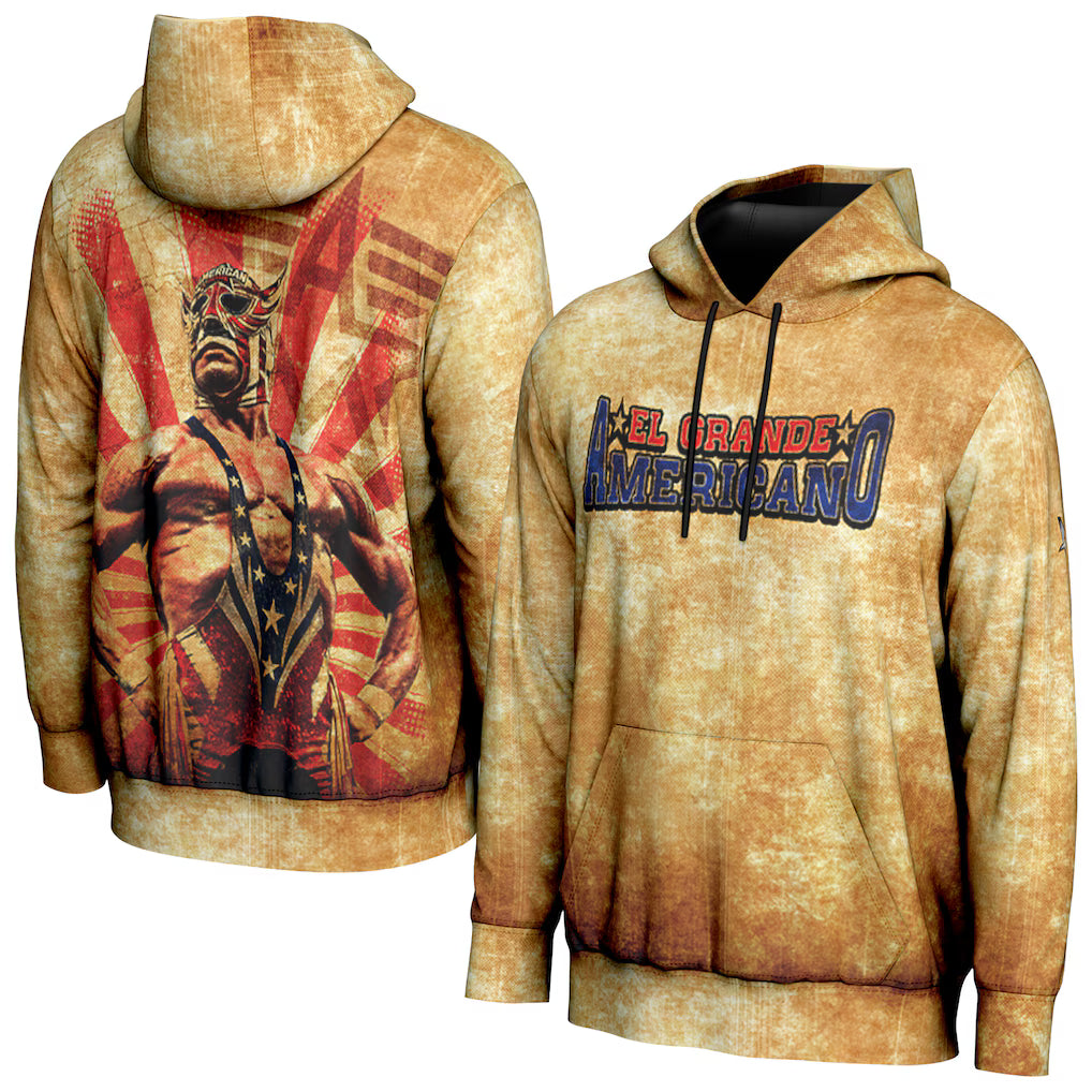 El Grande Americano WWE ProSphere Heritage Hoodie – Black (USA Stock) - UKASSNI