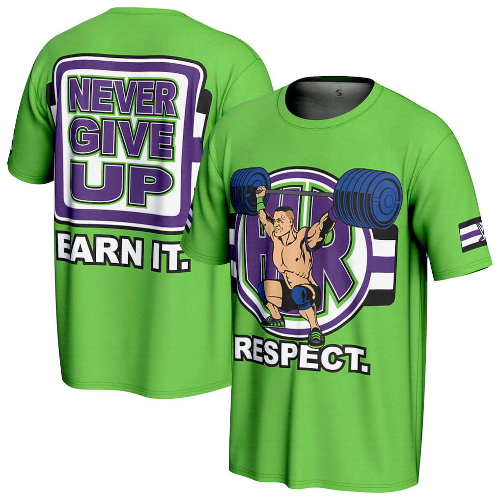 John Cena WWE ProSphere Retro T-Shirt – Green (USA Stock) - UKASSNI