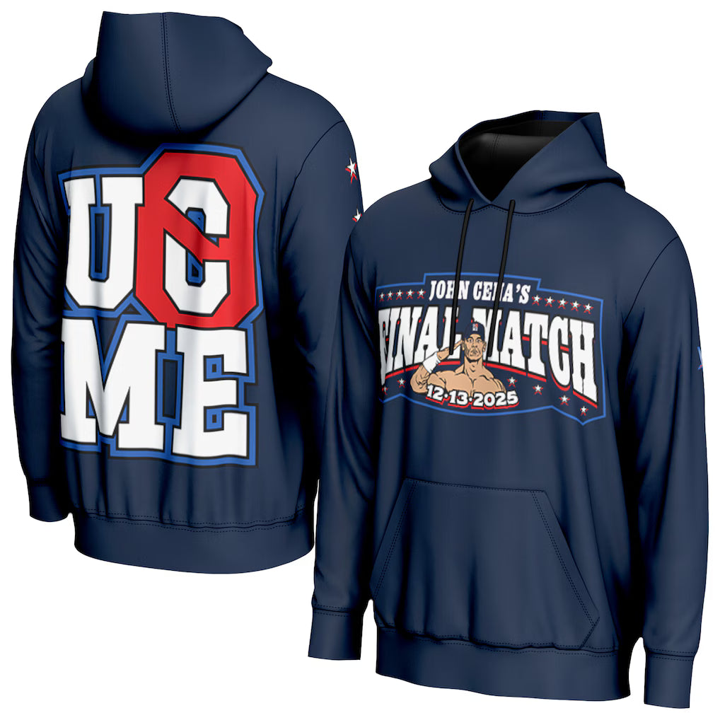 John Cena WWE ProSphere Final Match Hoodie – Navy (USA Stock) - UKASSNI