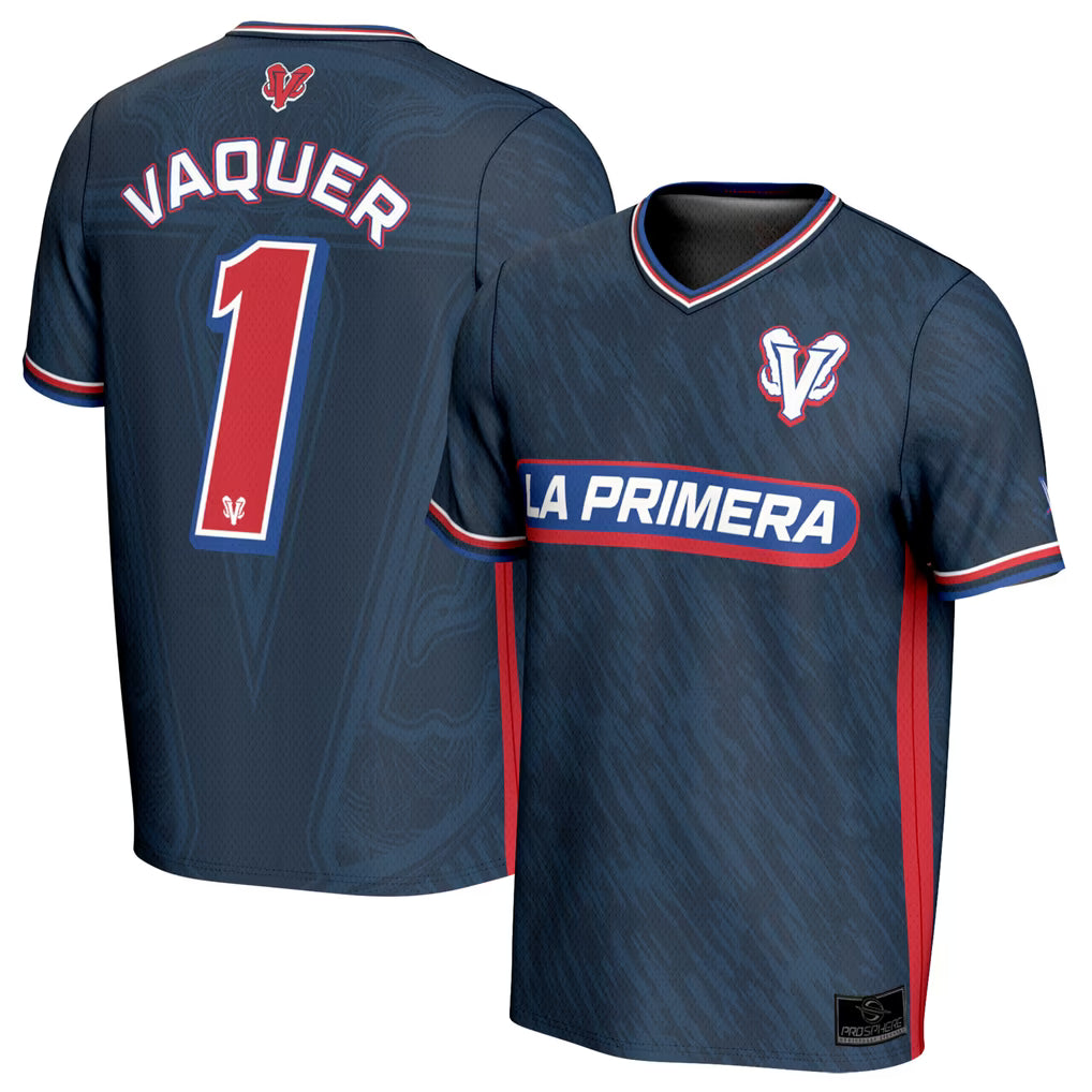 Stephanie Vaquer Jersey – WWE ProSphere La Primera Fashion Soccer – Navy (USA Sourced)
