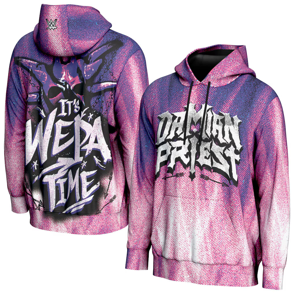 Damian Priest WWE ProSphere WEPA Time Hoodie – Purple (USA Stock) - UKASSNI
