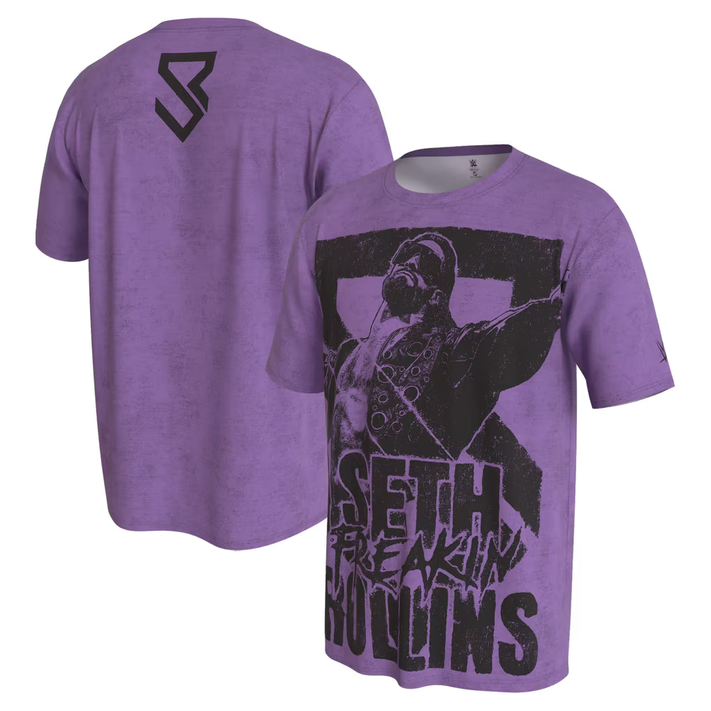 Seth Rollins WWE T-Shirt – ProSphere Money in the Bank Graphic – Purple (USA Sourced)