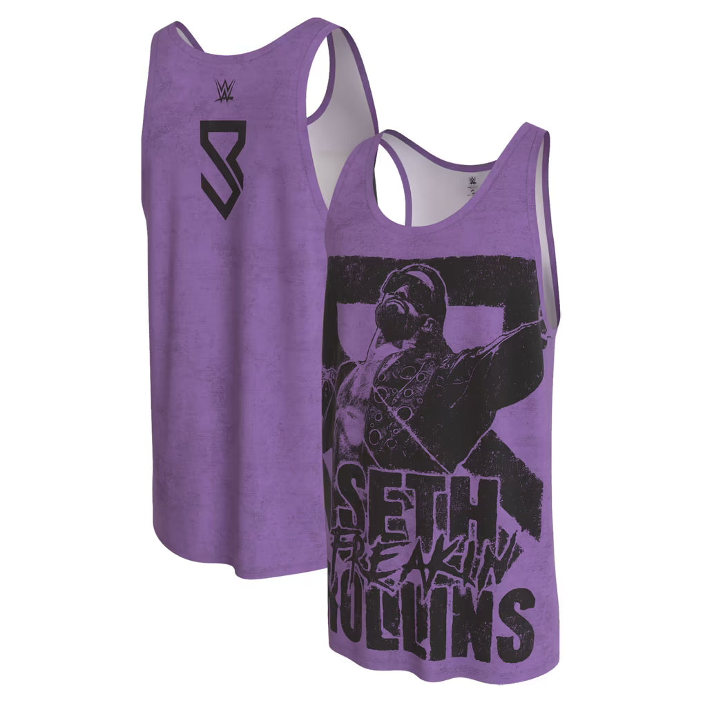 Seth Rollins WWE Tank Top – ProSphere Graphic Design – Purple (USA Sourced)