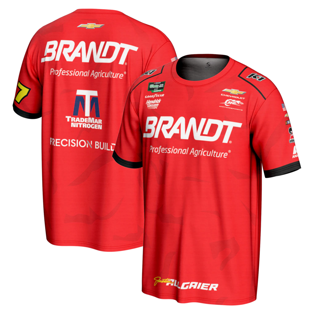Justin Allgaier Nascar ProSphere T-Shirt - Red (USA Stock) - UKASSNI