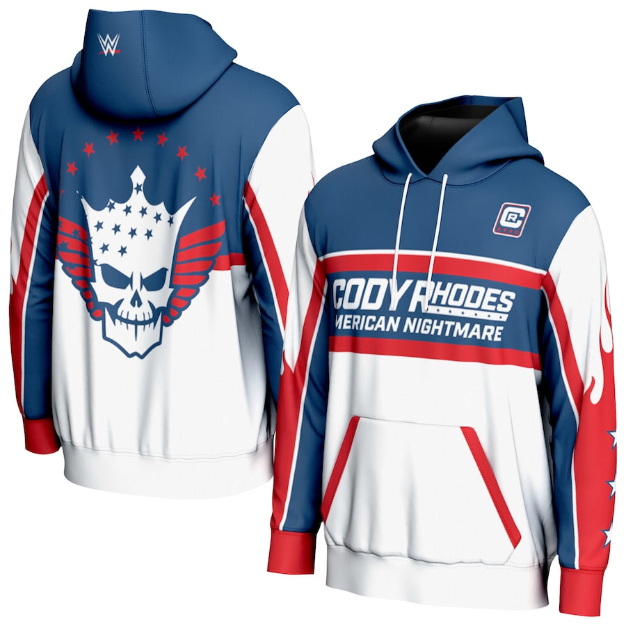 Cody Rhodes ProSphere WWE American Nightmare Hoodie – White (USA Stock) - UKASSNI