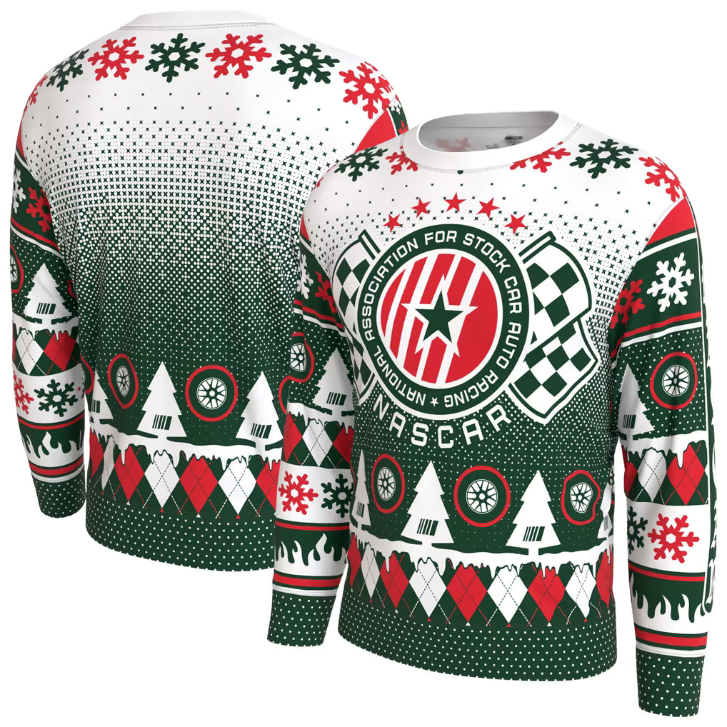 NASCAR Holiday Sweater – ProSphere – White/Green (USA Sourced)