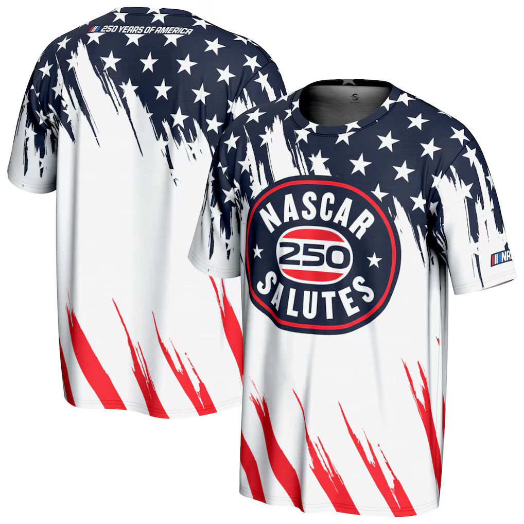 Nascar ProSphere Salutes T-Shirt - White (USA Stock)