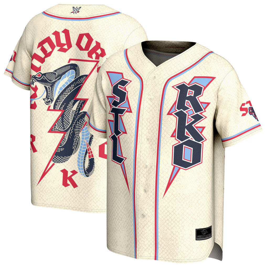 Randy Orton WWE ProSphere St. Louis Baseball Jersey – White (USA Stock) - UKASSNI