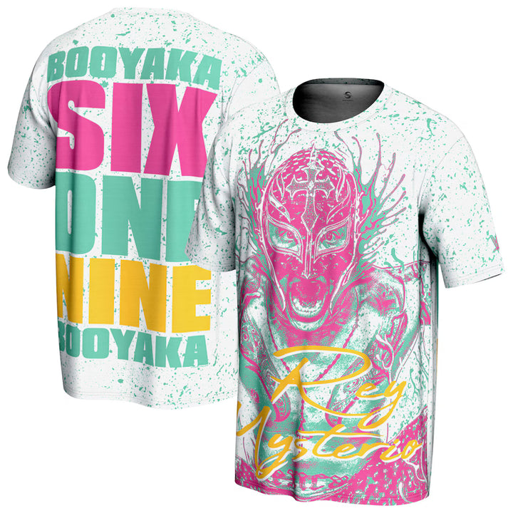 Rey Mysterio WWE ProSphere 619 T-Shirt – White – Large (UK Stock) - UKASSNI