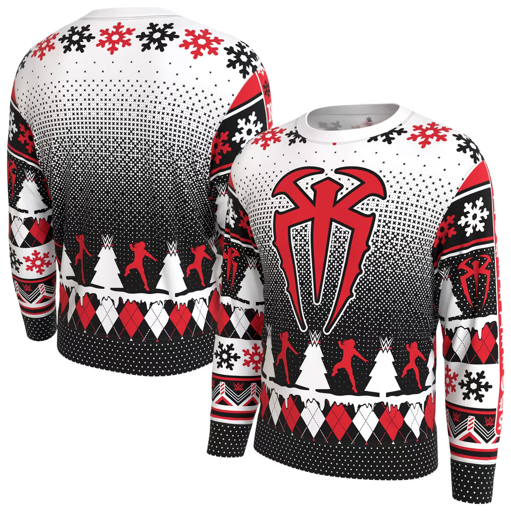 Roman Reigns WWE Holiday Sweatshirt – ProSphere Fleece Lined – White (USA Sourced)