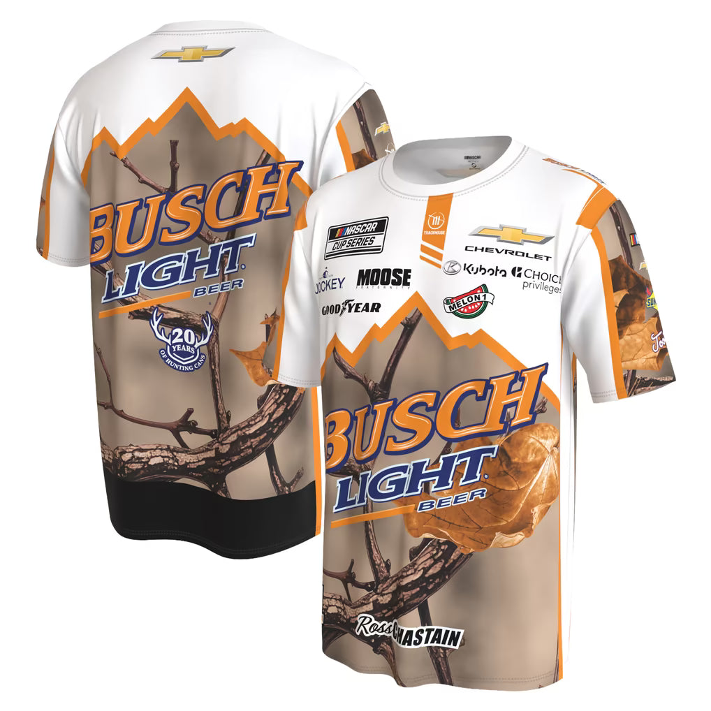 Ross Chastain T-Shirt – NASCAR ProSphere Busch Light – White (USA Sourced)