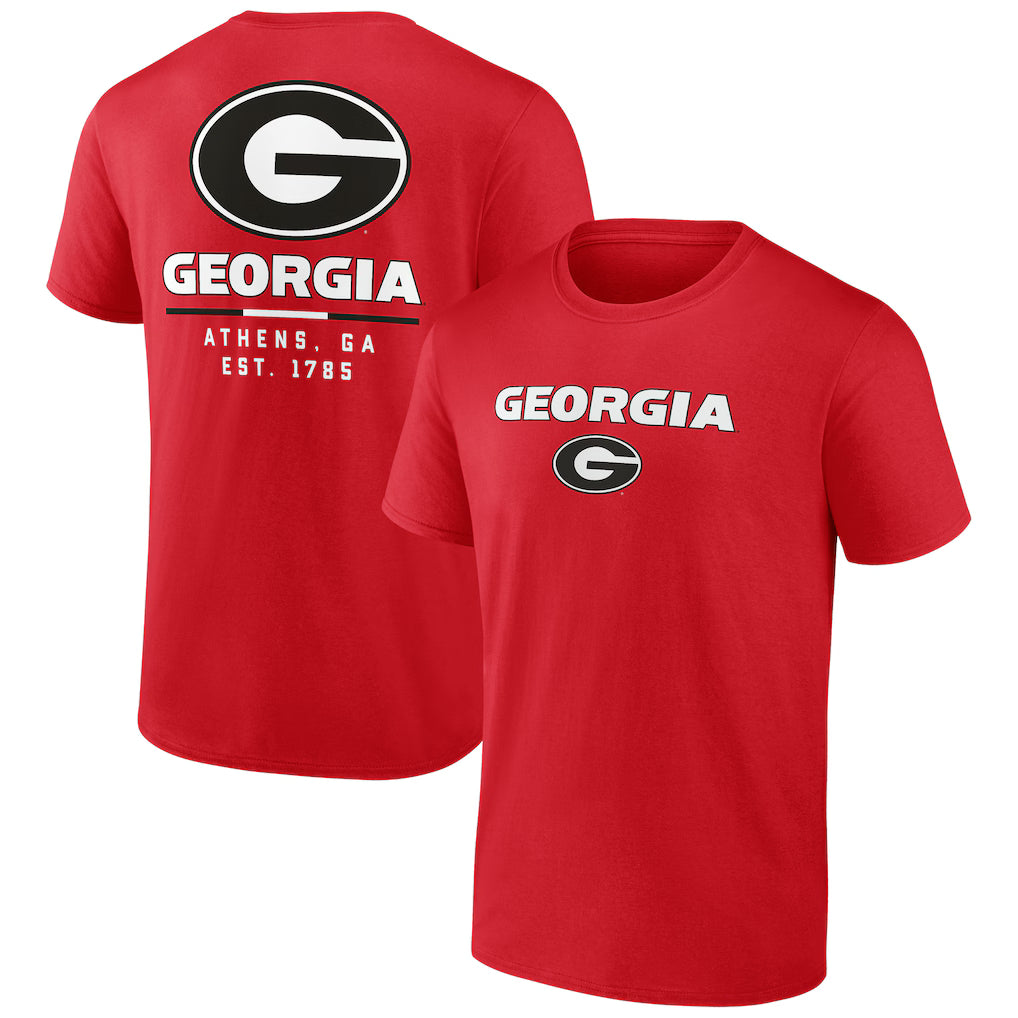 Georgia Bulldogs Game Day T-Shirt – NCAA Screen Print Design – Red (USA Sourced) by Fanatics Branded