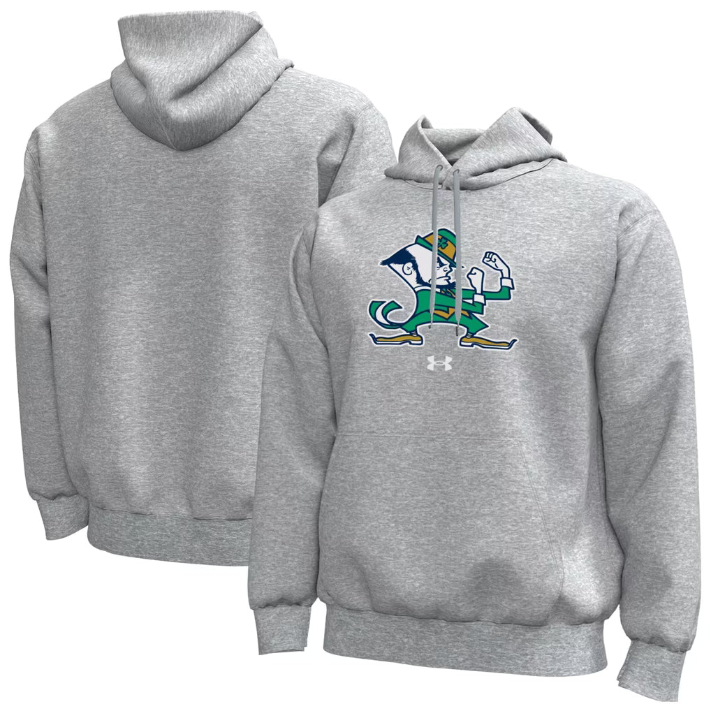 Notre Dame Fighting Irish Hoodie – NCAA Under Armour Core Icon Fleece Pullover – 3 Colours (USA Sourced)