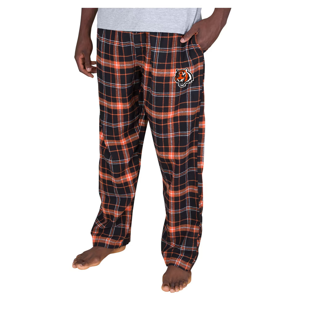 Cincinnati Bengals Flannel Pants – NFL Concepts Sport Ultimate Plaid – Black (USA Sourced)