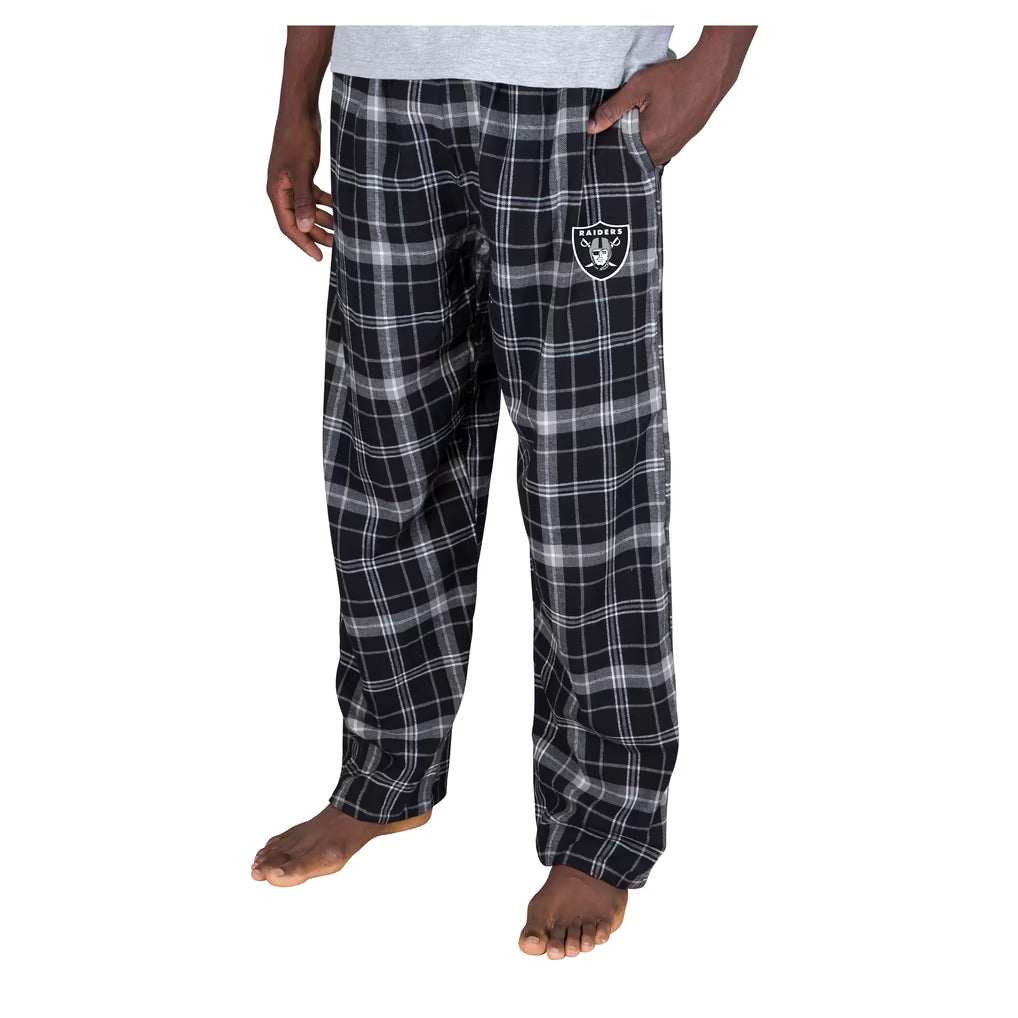 Las Vegas Raiders Flannel Pants – NFL Concepts Sport Ultimate Plaid – Black (USA Sourced)