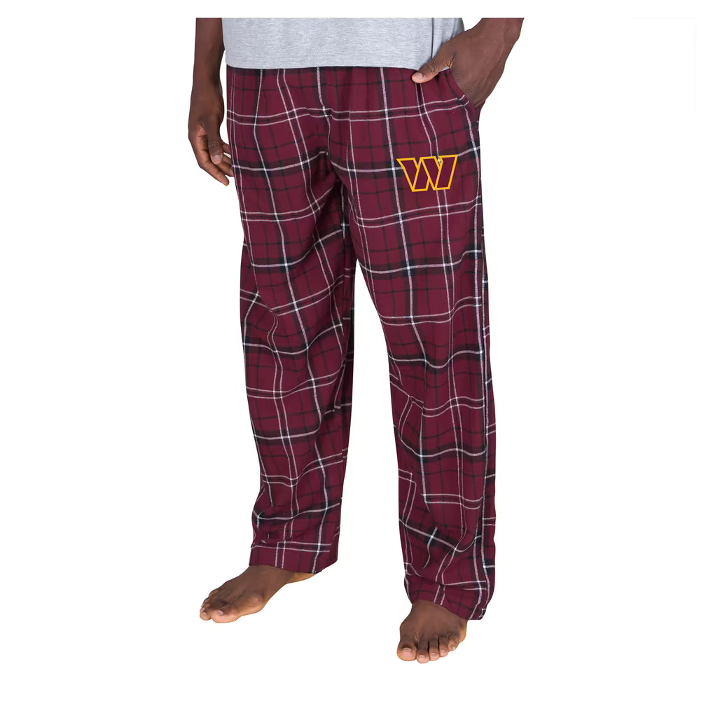Washington Commanders Flannel Pants – NFL Concepts Sport Ultimate Plaid – Burgundy (USA Sourced)