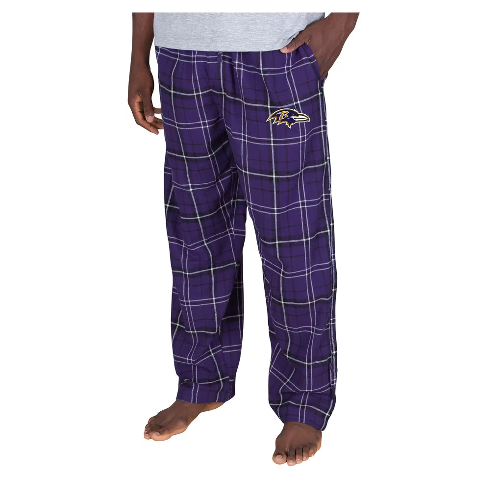 Baltimore Ravens Flannel Pants – NFL Concepts Sport Ultimate Plaid – Purple (USA Sourced)