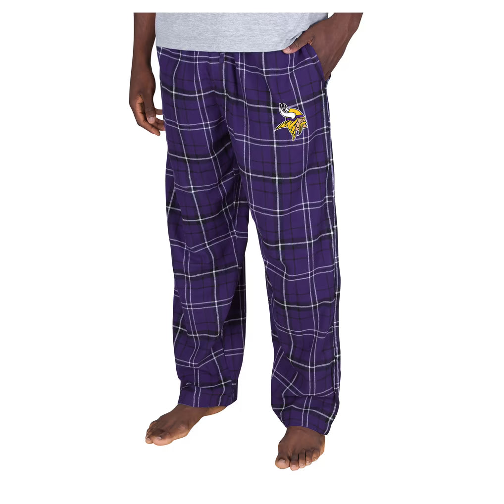 Minnesota Vikings Flannel Pants – NFL Concepts Sport Ultimate Plaid – Purple (USA Sourced)