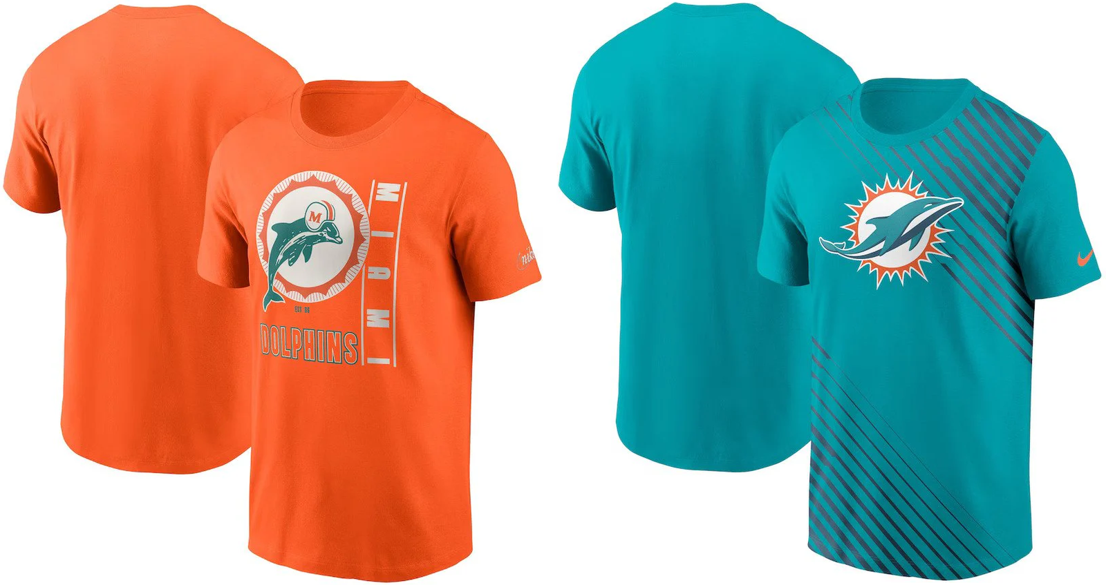Miami Dolphins NFL 2 T-Shirt Bundle – Medium (UK Stock) - UKASSNI