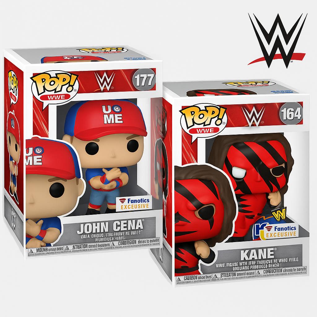Kane and John Cena Funko WWE UK Fanatics Exclusive Pop! Vinyl Figure (UK Stock) - UKASSNI