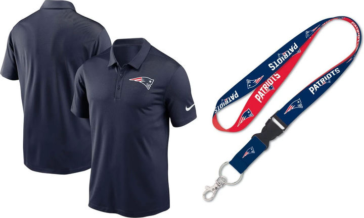New England Patriots NFL Nike Franchise Polo + FREE Lanyard (UK Stock)