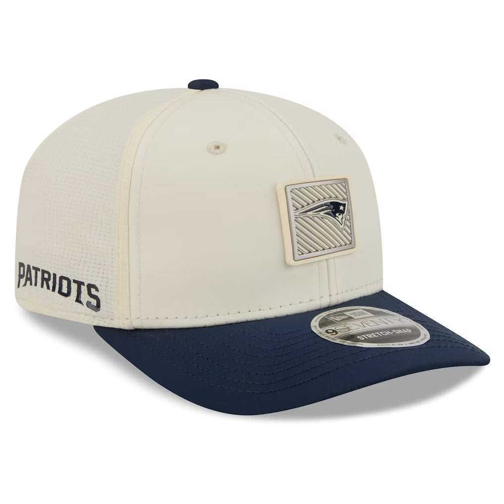 New England Patriots NFL New Era 2026 Training Camp 9SEVENTY Adjustable Hat - Cream/Navy (USA Stock)