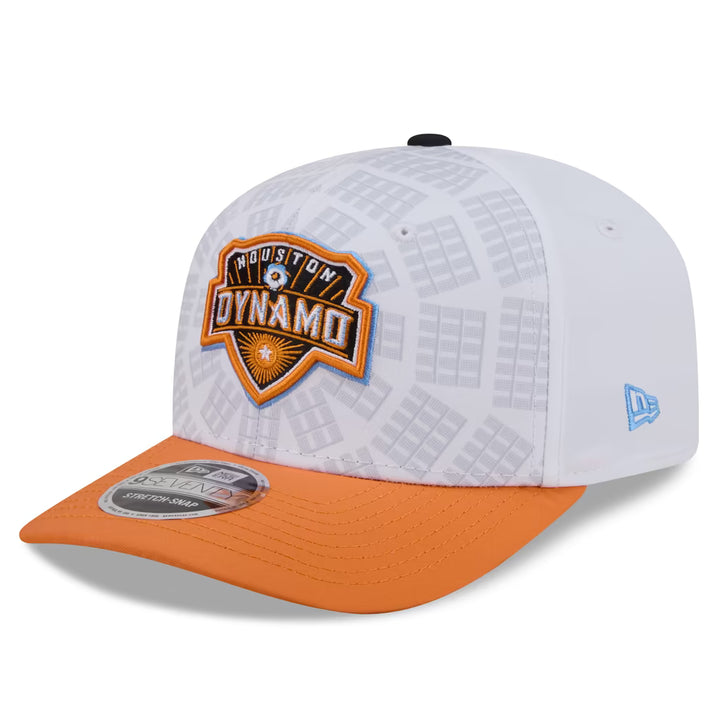 Houston Dynamo FC Hat – MLS New Era 9SEVENTY Third Jersey Hook Adjustable – White/Orange (USA Sourced)