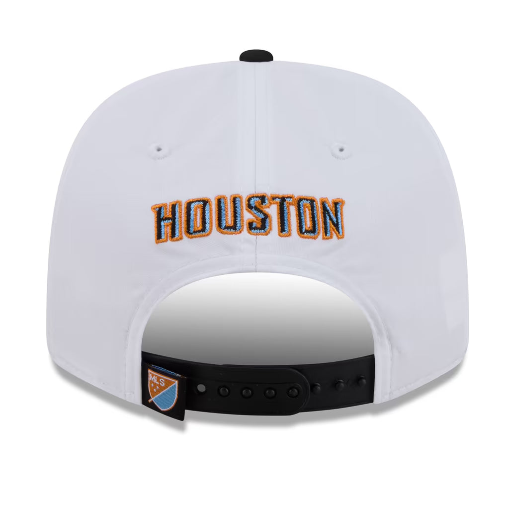 Houston Dynamo FC Hat – MLS New Era 9SEVENTY Third Jersey Hook Adjustable – White/Orange (USA Sourced)