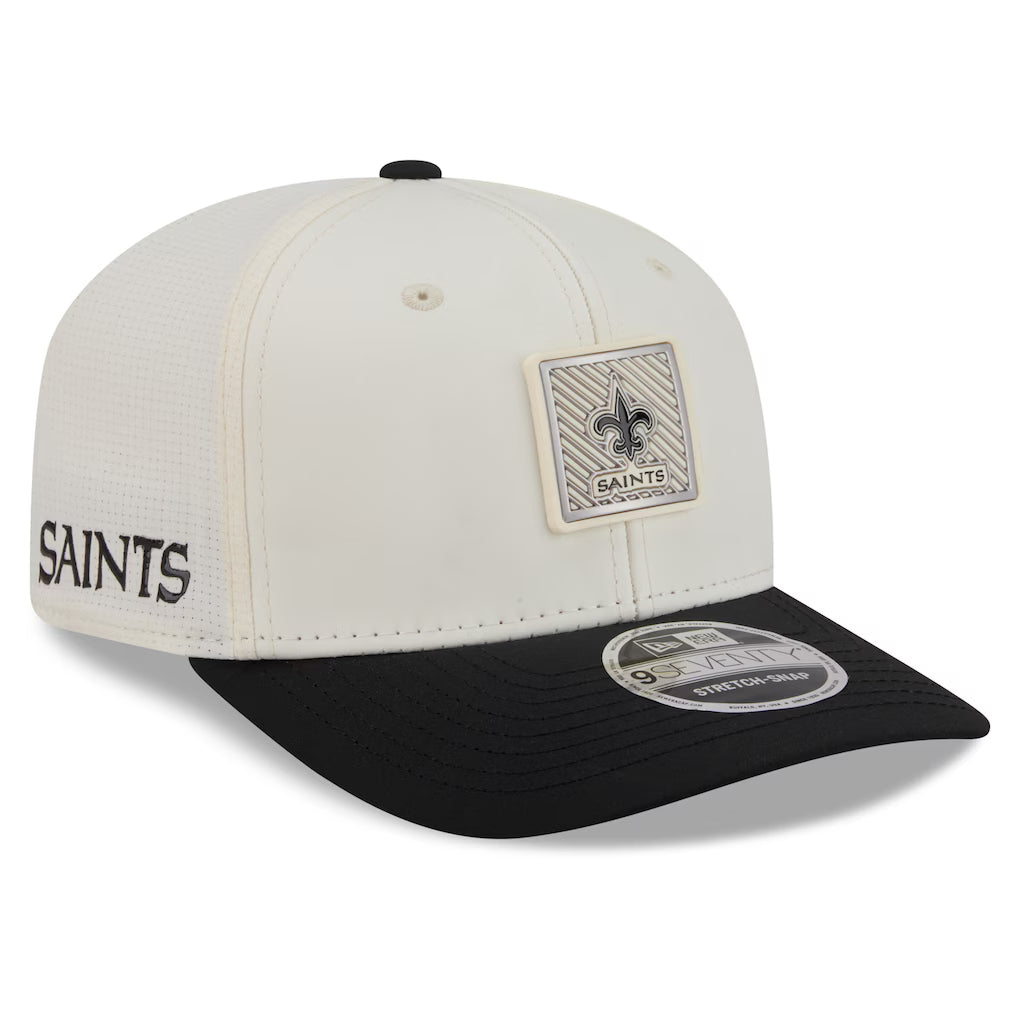 New Orleans Saints NFL New Era 2026 Training Camp 9SEVENTY Adjustable Hat - Cream/Black (USA Stock)