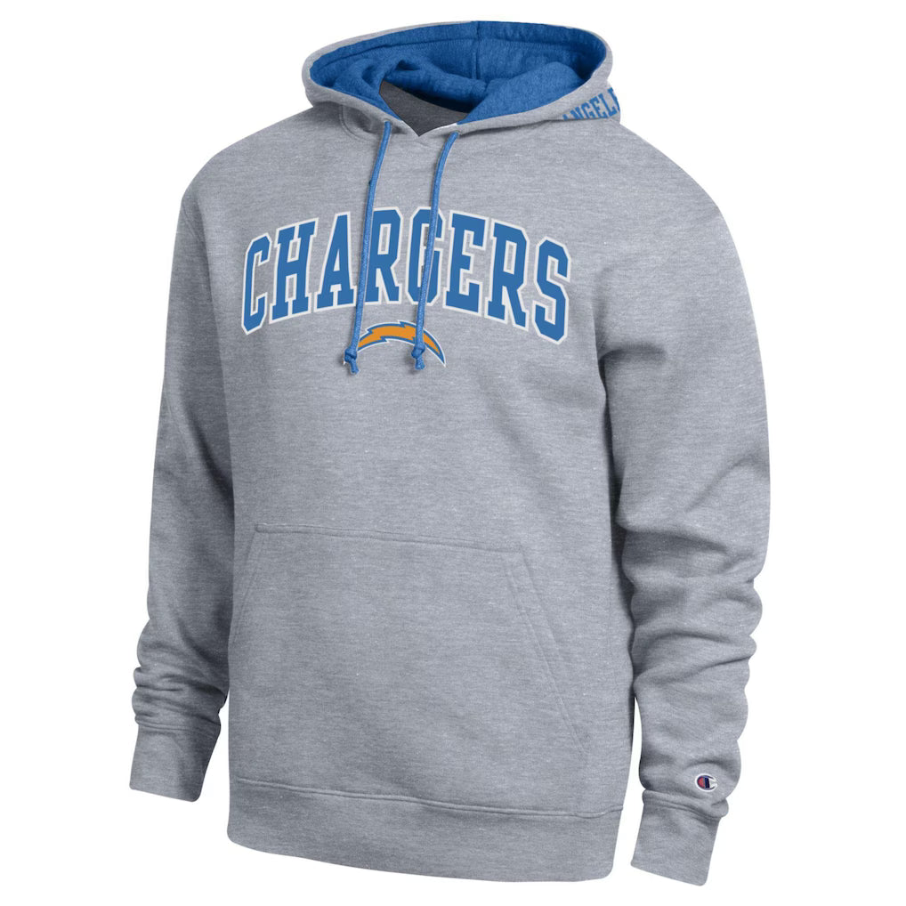 Los Angeles Chargers Hoodie – NFL Champion Contrast – Heather Gray/Powder Blue (USA Sourced)