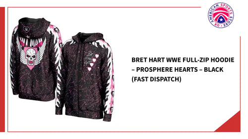 Bret Hart WWE Full-Zip Hoodie &ndash; ProSphere Hearts &ndash; Black (Fast Dispatch) by@Outfy
