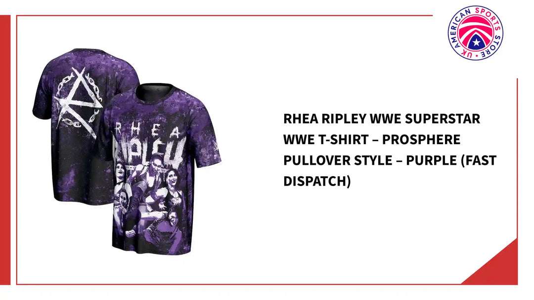 Rhea Ripley WWE Superstar WWE T-Shirt &amp;ndash; ProSphere Pullover Style &amp;ndash; Purple (Fast Dispatch) by@Outfy