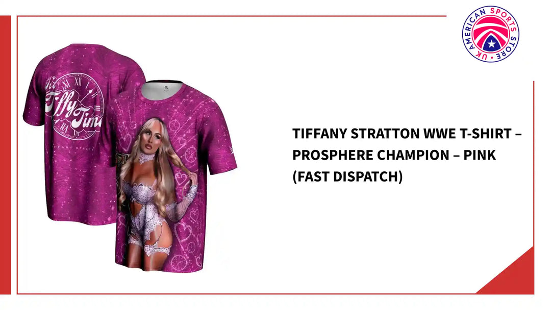 Tiffany Stratton WWE T-Shirt &amp;ndash; ProSphere Champion &amp;ndash; Pink (Fast Dispatch) by@Outfy