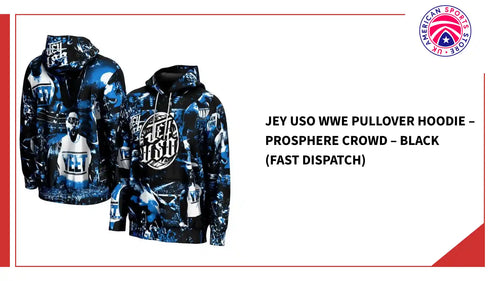Jey Uso WWE Pullover Hoodie &ndash; ProSphere Crowd &ndash; Black (Fast Dispatch) by@Outfy