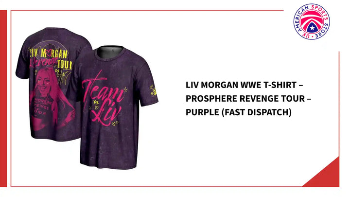 Liv Morgan WWE T-Shirt &amp;ndash; ProSphere Revenge Tour &amp;ndash; Purple (Fast Dispatch) by@Outfy