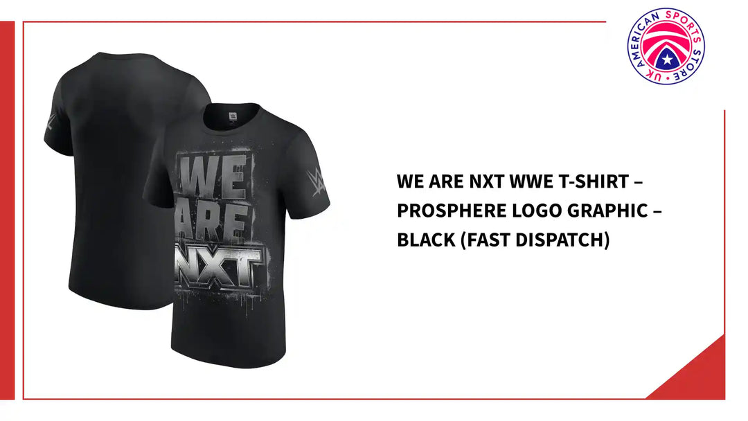 We Are NXT WWE T-Shirt &amp;ndash; ProSphere Logo Graphic &amp;ndash; Black (Fast Dispatch) by@Outfy