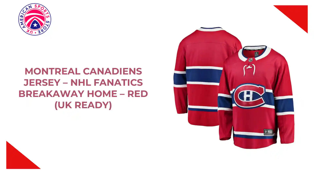 Montreal Canadiens Jersey &amp;ndash; NHL Fanatics Breakaway Home &amp;ndash; Red (UK Ready) by@Outfy